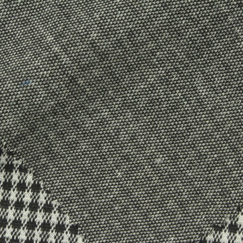 Black Houndstooth Jersey Knit, Polyester, 260 gsm