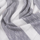 White Horizontal-Stripe Jacquard, Viscose-Poly — photo 2