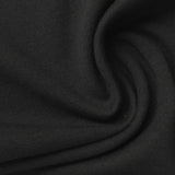Cotton Polyester Stretch Piqué Knit Fabric, 300 gsm, 170 cm — Black — photo 2