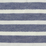 Navy Horizontal-Stripe Jersey Knit, Viscose-Poly — photo 2