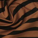 Brown Horizontal-Stripe Jersey Knit, Tencel Lyocell-Poly — photo 2
