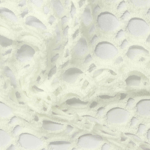 Cream Openwork Knit, Poly-Cotton