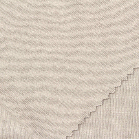 Viscose Stretch Rib Knit Fabric, 280 gsm, 150 cm — Beige