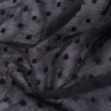 Fine Dotted 100% Polyester Chiffon Fabric, 144 cm — Grey — photo 2