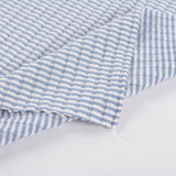 Blue Check Rib Knit, Viscose-Poly — photo 2
