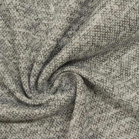 Grey Marl Scuba Knit, Poly-Viscose, 235 gsm