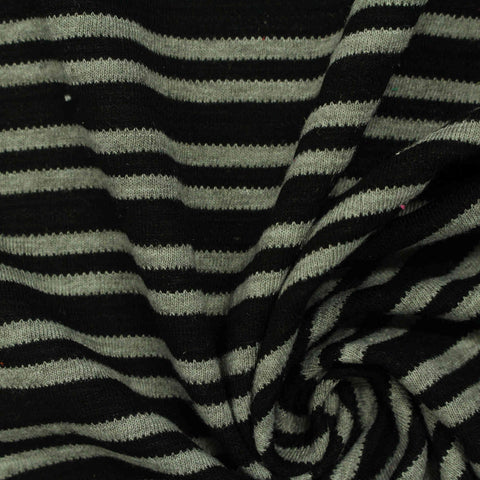 Black Horizontal-Stripe Jacquard