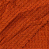 Polyester Viscose Stretch Waffle Knit Fabric, 200 gsm, 160 cm — Orange — photo 2