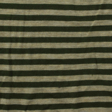 Green Horizontal-Stripe Knit, Viscose