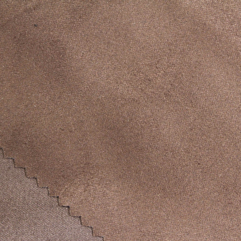100% Polyester Faux Suede Fabric, 360 gsm — Brown