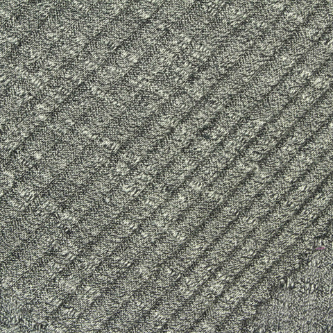 Grey Marl Rib Knit, Poly-Viscose, 156 gsm