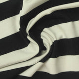 Black Horizontal-Stripe Jersey Knit, Tencel Lyocell — photo 2
