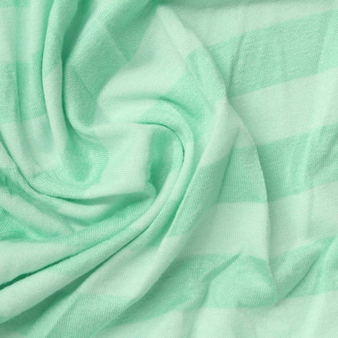 Yarn-Dyed Polyester Viscose Stretch Jersey Knit Fabric, 160 gsm, 170 cm — Green