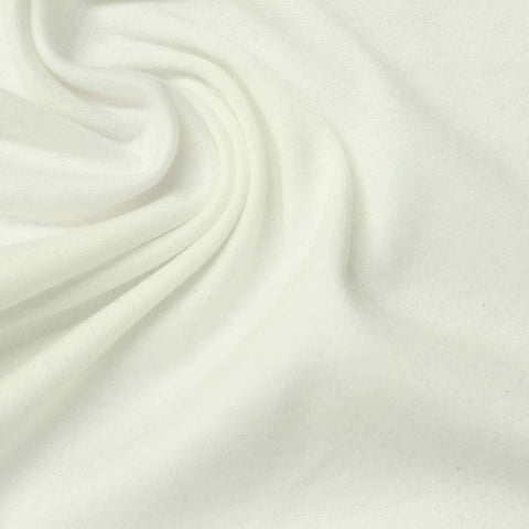 Polyester Cotton Interlock Knit Fabric, 240 gsm, 165 cm — White