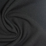 Viscose Polyester Stretch Linen-Look Fabric, 400 gsm, 165 cm — Black — photo 2