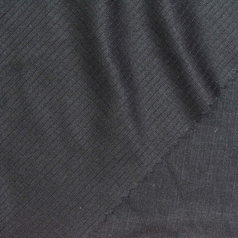 Striped 100% Polyester Knit Fabric, 140 gsm, 165 cm — Grey