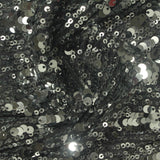Silver Sequin Knit, Spandex — photo 2