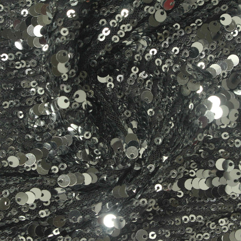 Silver Sequin Knit, Spandex