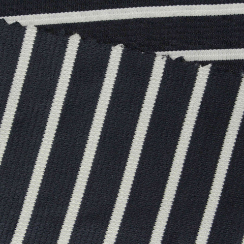 Navy Stripes Knit, Polyester, 230 gsm