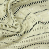 Cream Horizontal-Line Chunky Knit, Polyester — photo 2