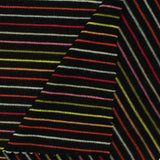 Black Horizontal-Stripe Jersey Knit, Viscose — photo 2