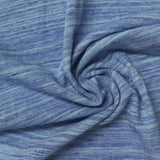 Blue Heathered-Marl Jersey Knit, Cotton-Poly — photo 2
