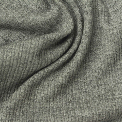 Grey Heather Rib Knit, Polyester