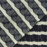 Navy Horizontal-Stripe Crepe, Poly-Viscose — photo 2