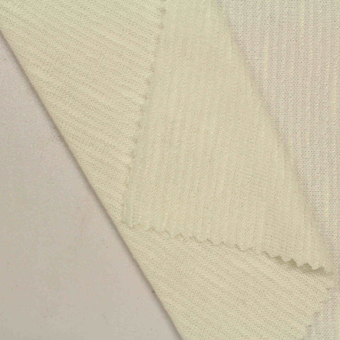 Slub Polyester Viscose Chunky Knit Fabric, 202 gsm — Beige