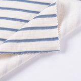 Blue Horizontal-Stripe Interlock Knit, Cotton — photo 2