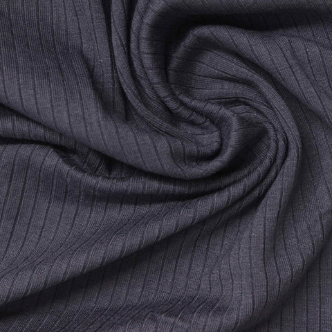 Charcoal Rib Knit, Viscose