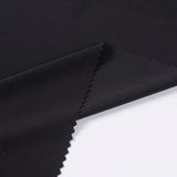 Polyester Stretch Linen-Look Fabric, 194 gsm, 170 cm — Black — photo 2