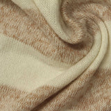 Cream Horizontal-Stripe Chunky Knit, Viscose-Poly — photo 2