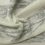 Light Grey Horizontal-Stripe Chunky Knit, Viscose-Poly — photo 2