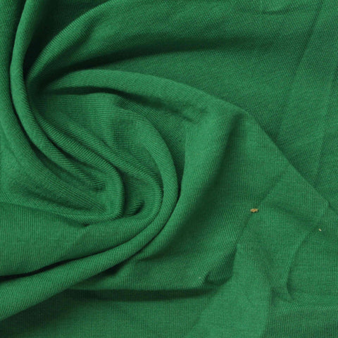 Cotton Stretch Jersey Knit Fabric, 150 gsm, 165 cm — Green