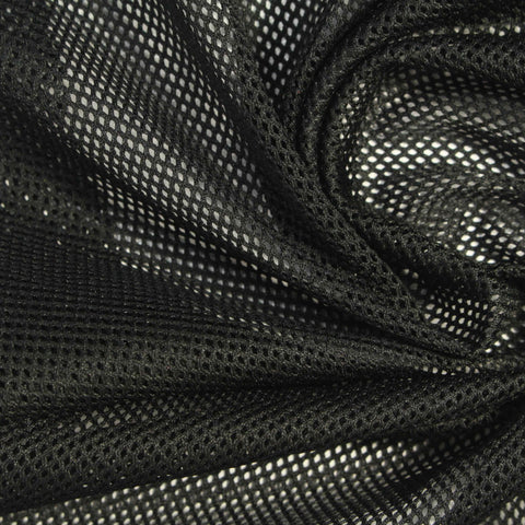 100% Polyester Warp Knit Fabric, 75 gsm, 155 cm — Black