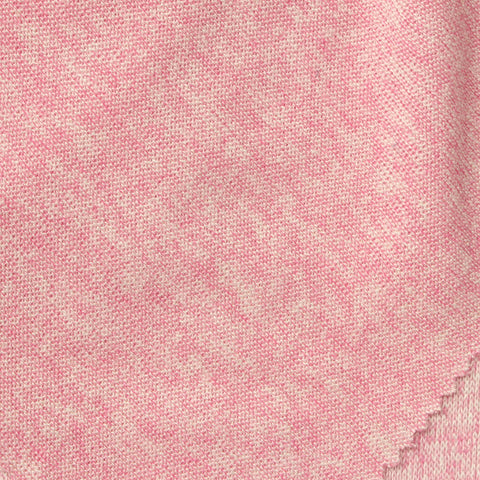 Pink Marl Chunky Knit, Viscose-Poly, 190 gsm