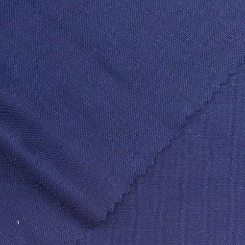 Viscose Nylon Piqué Knit Fabric, 175 gsm, 160 cm — Navy