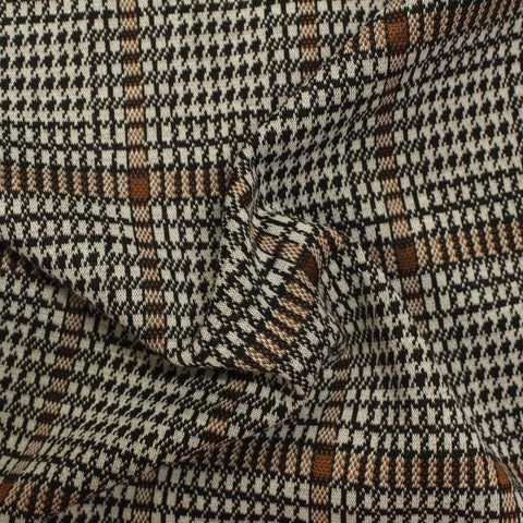 Black Houndstooth Jacquard, Polyester, 265 gsm
