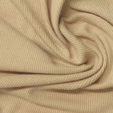Polyester Viscose Stretch Rib Knit Fabric, 200 gsm, 127 cm — Beige — photo 2