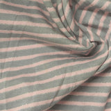Striped Cotton Metallic Jersey Knit Fabric, 130 gsm, 165 cm — Grey — photo 2