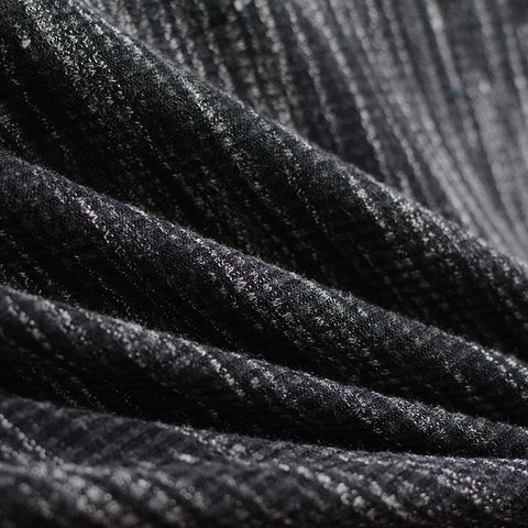 Black Marl Rib Knit, 259 gsm