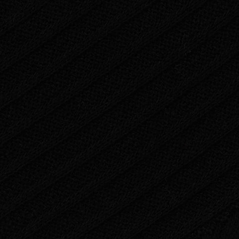Polyester Viscose Stretch Rib Knit Fabric, 215 gsm, 150 cm — Black