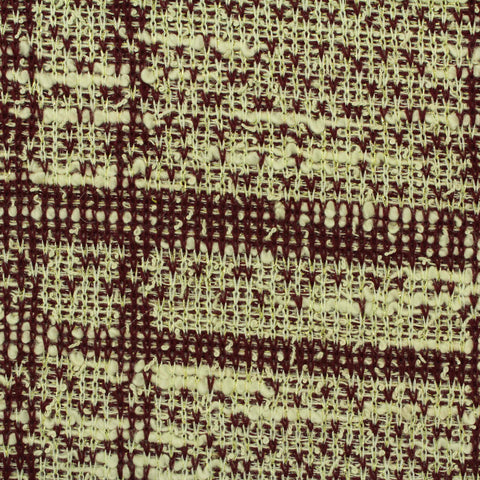 Maroon Houndstooth Jacquard, Cotton-Poly