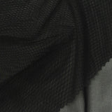Polyester Stretch Mesh Fabric, 105 gsm, 170 cm — Black — photo 2