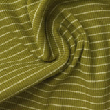 Olive Horizontal-Stripe Rib Knit, Cotton — photo 2