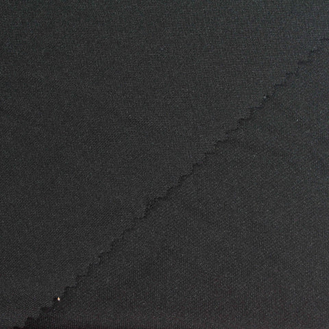 100% Polyester Interlock Knit Fabric, 220 gsm, 160 cm — Black