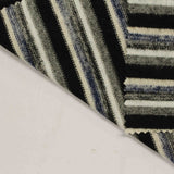 Black Horizontal-Stripe Knit, Viscose-Poly — photo 2