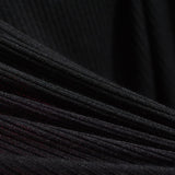 Polyester Viscose Rib Knit Fabric, 130 gsm, 170 cm — Black — photo 2