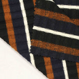 White Horizontal-Stripe Rib Knit, Polyester — photo 2